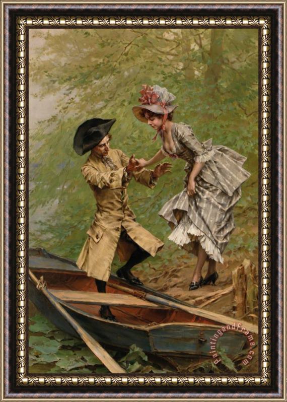 Frederick Hendrik Kaemmerer Boating Party Framed Painting