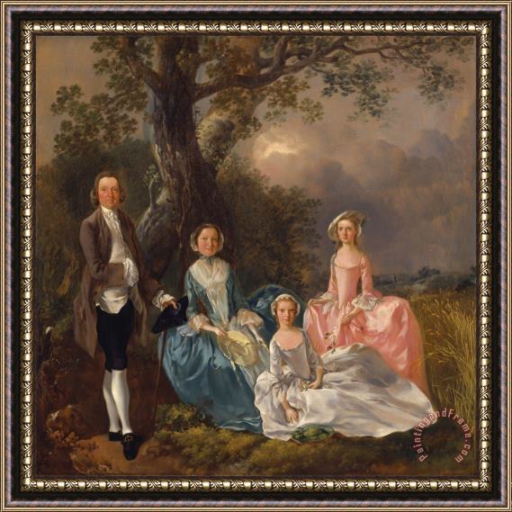 Gainsborough, Thomas The Gravenor Family Framed Painting