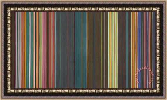 Gene Davis Junkie's Curtain Framed Painting