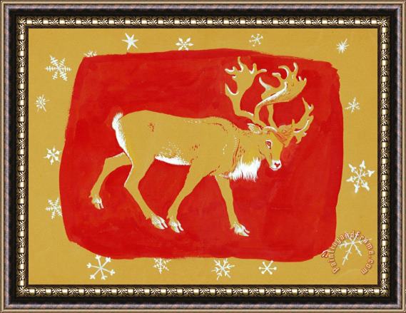 George Adamson Reindeer Framed Painting