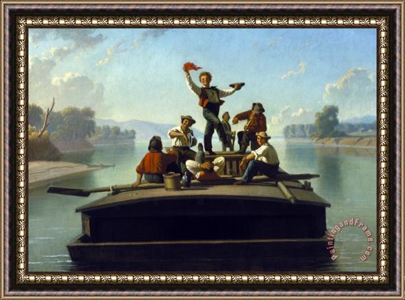 George Caleb Bingham The Jolly Flatboatmen Framed Print