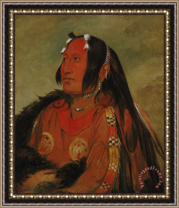 George Catlin Wi Jun Jon, Pigeon's Egg Head (the Light), a Distinguished Young Warrior Framed Print