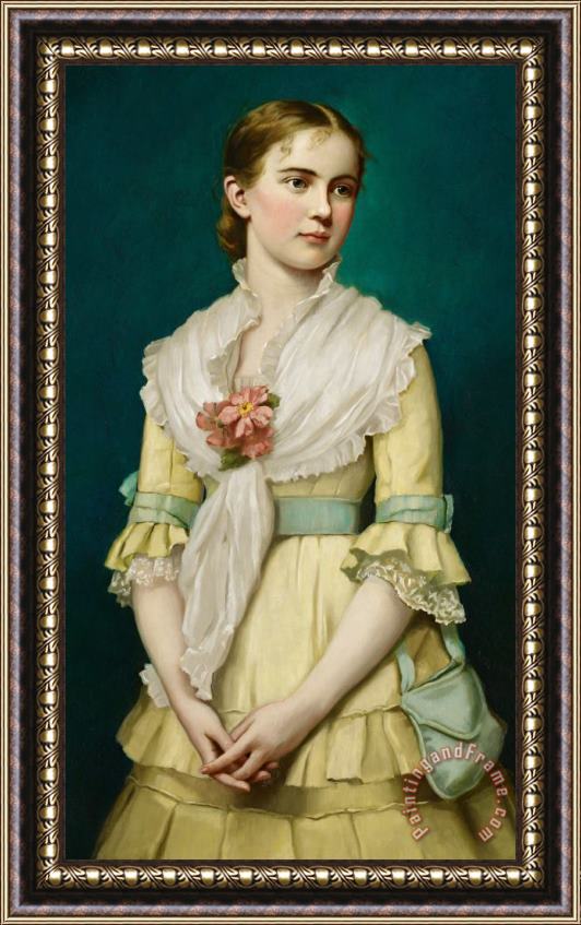 George Chickering Munzig Portrait Of A Young Girl Framed Print