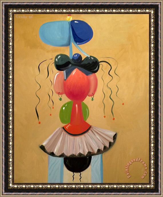 George Condo Colored Dancer, 1995 Framed Painting