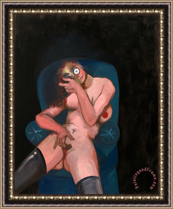 George Condo Dreaming Woman, 2007 Framed Painting