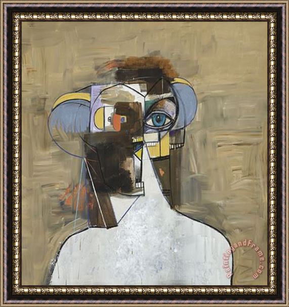George Condo Female Portrait Framed Painting