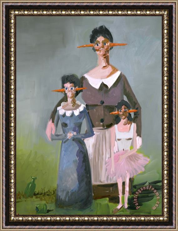 George Condo Housekeeper's Family Framed Painting