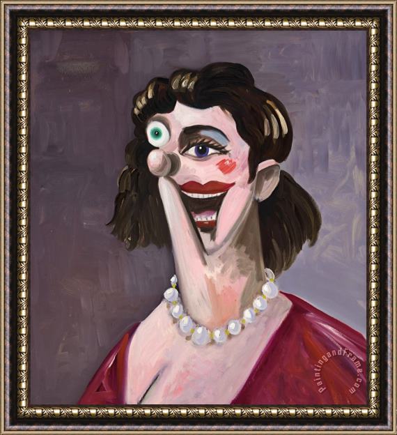 George Condo Princess Framed Painting