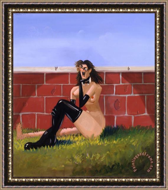 George Condo Seated Female Figure, 2005 Framed Painting