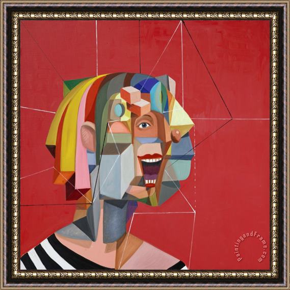 George Condo The Aztec Cosmologist Framed Painting