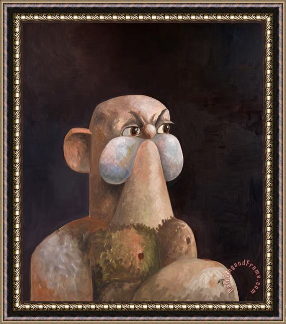 George Condo The Rock Framed Painting