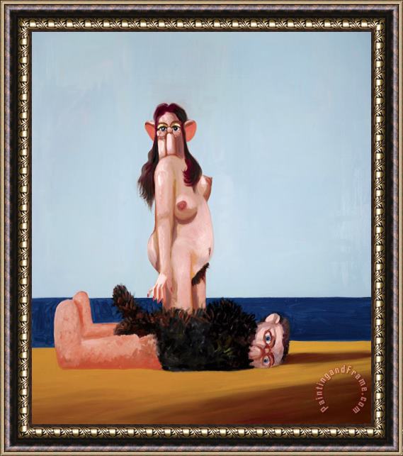 George Condo Untitled Framed Painting
