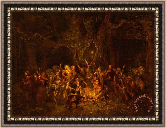 George Cruikshank Herne's Oak From 'the Merry Wives of Windsor,' V, V Framed Painting