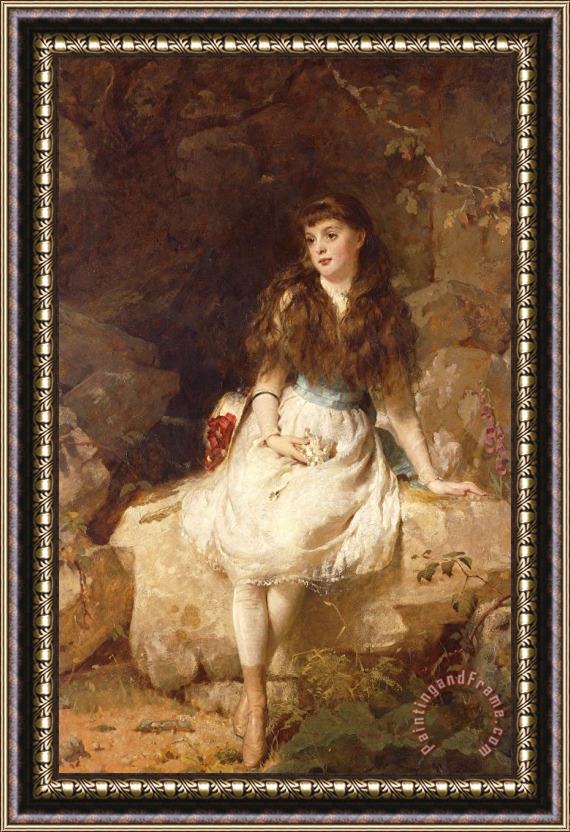 George Elgar Hicks Lady Edith Amelia Ward Daughter Of The First Earl Of Dudley Framed Print