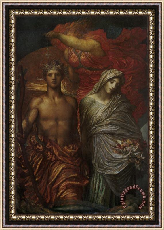 George Frederick Watts Time, Death And Judgement Framed Print