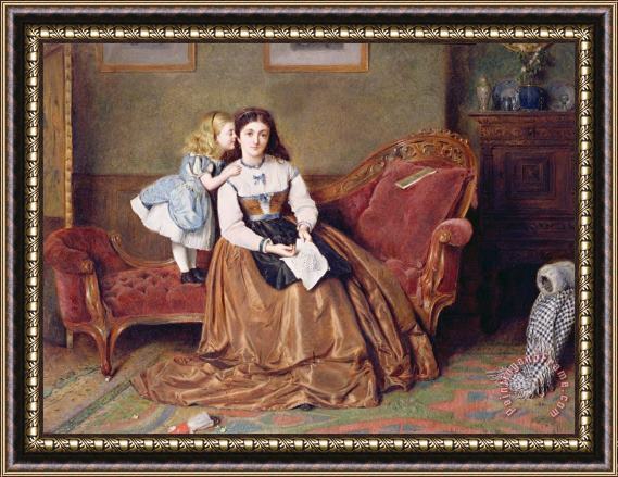 George Goodwin Kilburne A Mother's Darling Framed Painting