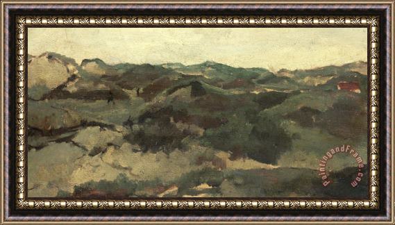 George Hendrik Breitner A Heath Landscape, Presumably in Drenthe Framed Painting