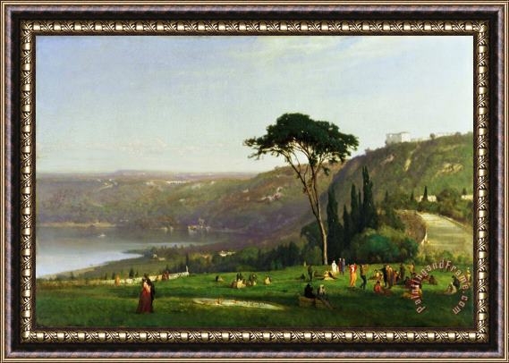 George Inness Lake Albano Framed Painting