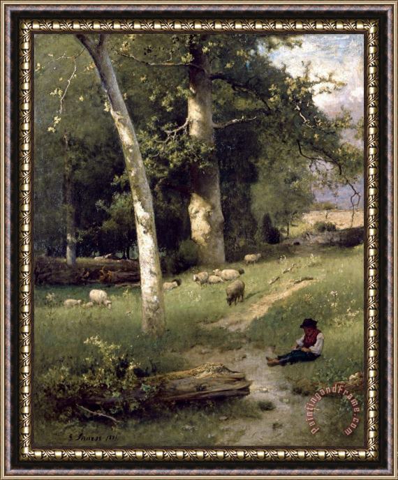 George Inness Under The Greenwood Framed Print