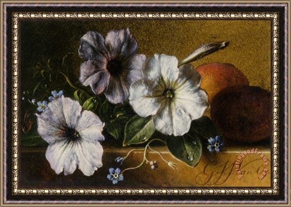 George Jacobus Johannes Van Os A Still Life with Flowers And Fruit Framed Painting