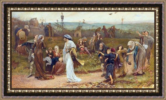 George John Pinwell Gilbert A Beckets Troth The Saracen Maiden Entering London At Sundow Framed Print