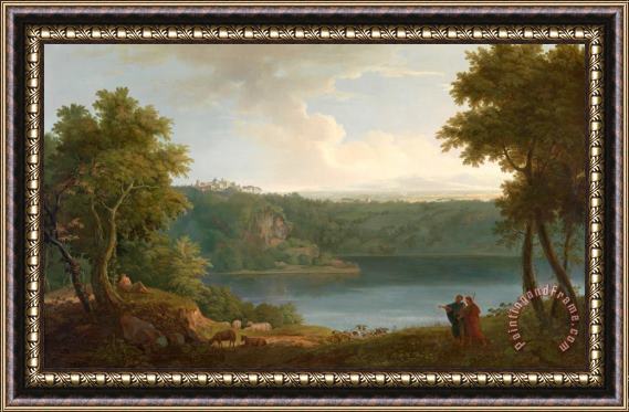 George Lambert Lake Albano Framed Painting
