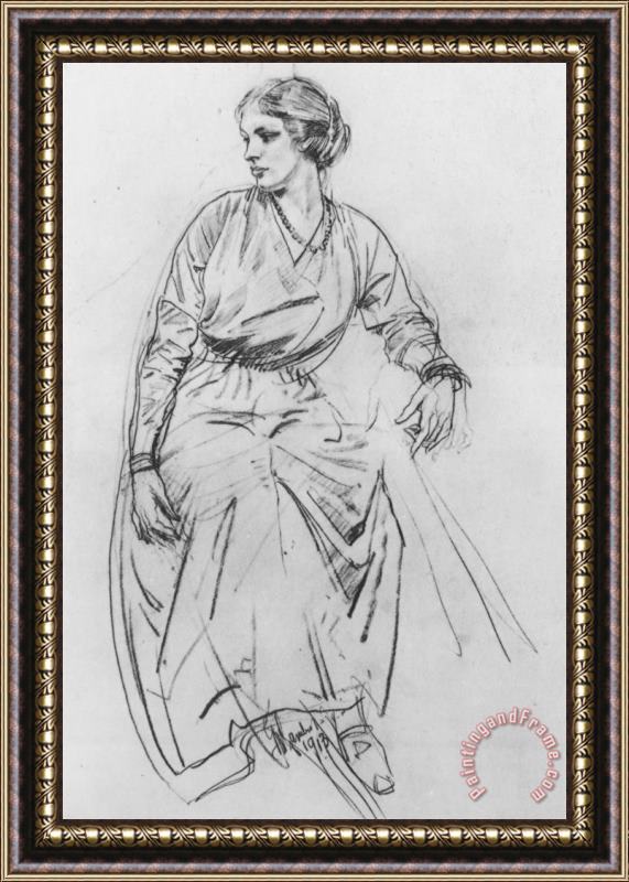George Lambert Seated Woman Framed Painting