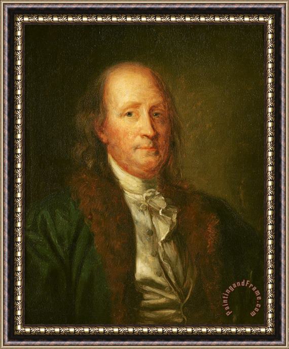 George Peter Alexander Healy Portrait of Benjamin Franklin Framed Painting