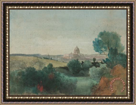 George Snr Inness Saint Peter's seen from the Campagna Framed Print
