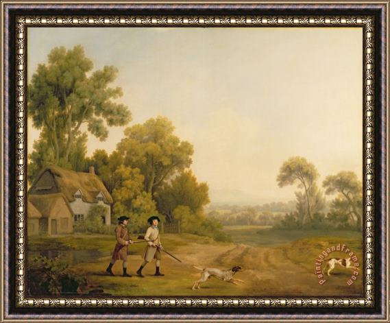 George Stubbs Two Gentlemen Going a Shooting Framed Painting