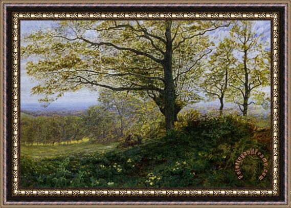 George Vicat Cole Gathering Firewood Framed Painting