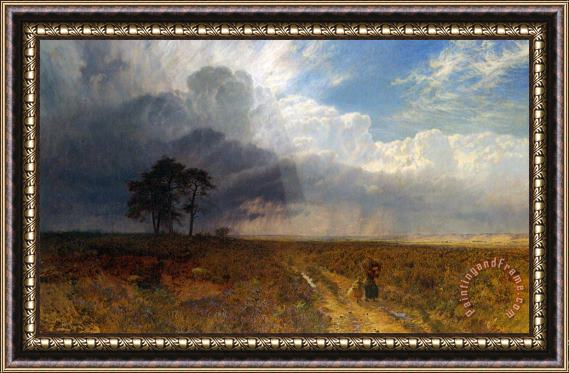 George Vicat Cole The Coming Storm Framed Print