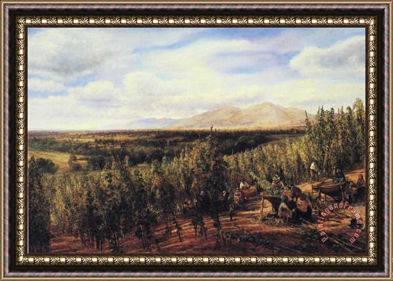 George Vicat Cole The Hop Gardens Framed Painting