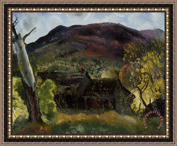 George Wesley Bellows Blasted Tree And Deserted House Framed Painting