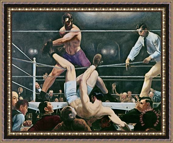 George Wesley Bellows Dempsey V Firpo In New York City Framed Painting
