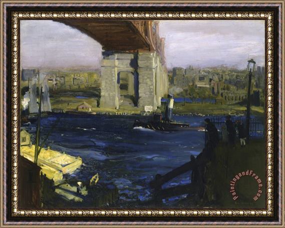 George Wesley Bellows The Bridge, Blackwell’s Island Framed Painting