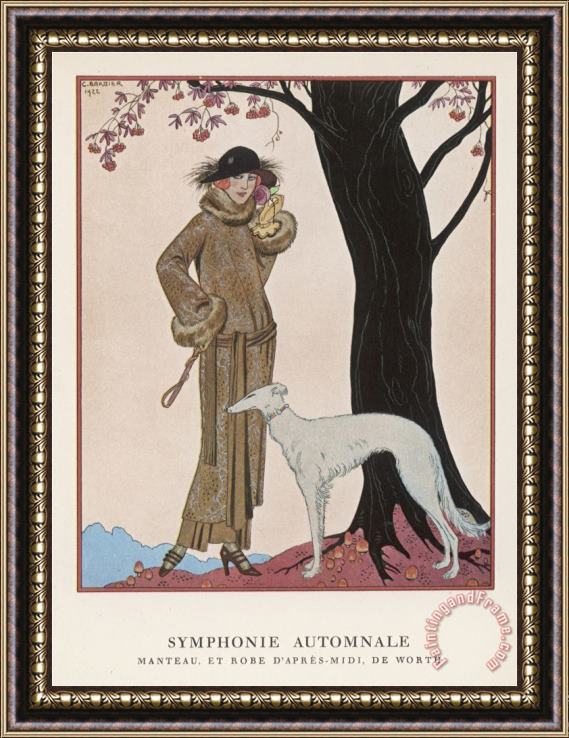 Georges Barbier Design by Worth Framed Painting