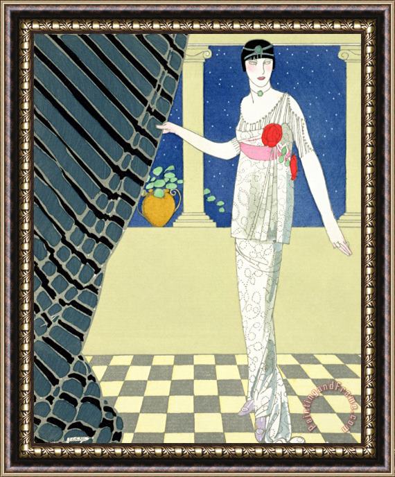Georges Barbier My Guests Have Not Arrived Framed Painting
