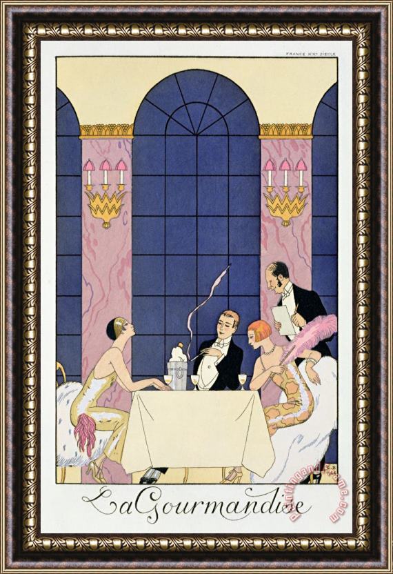 Georges Barbier The Gourmands Framed Painting