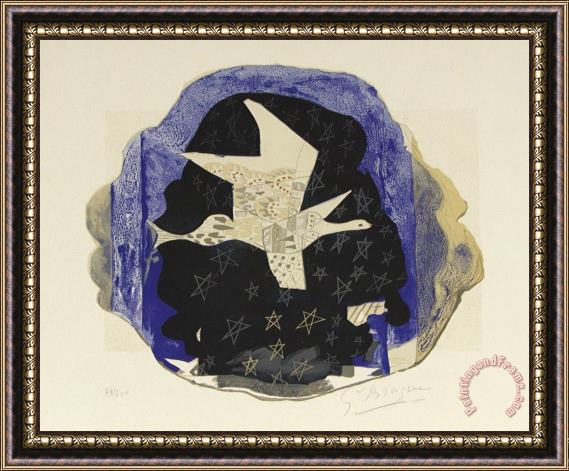 Georges Braque Les Etoiles After Georges Braque, 20th Century Framed Print