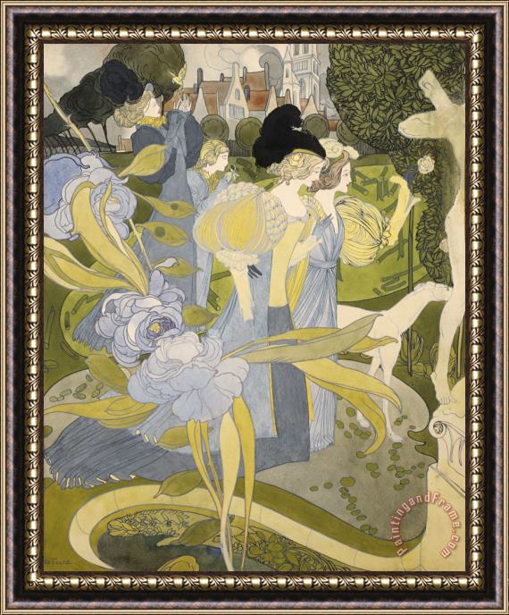 Georges de Feure The Gardens of Armida Framed Painting