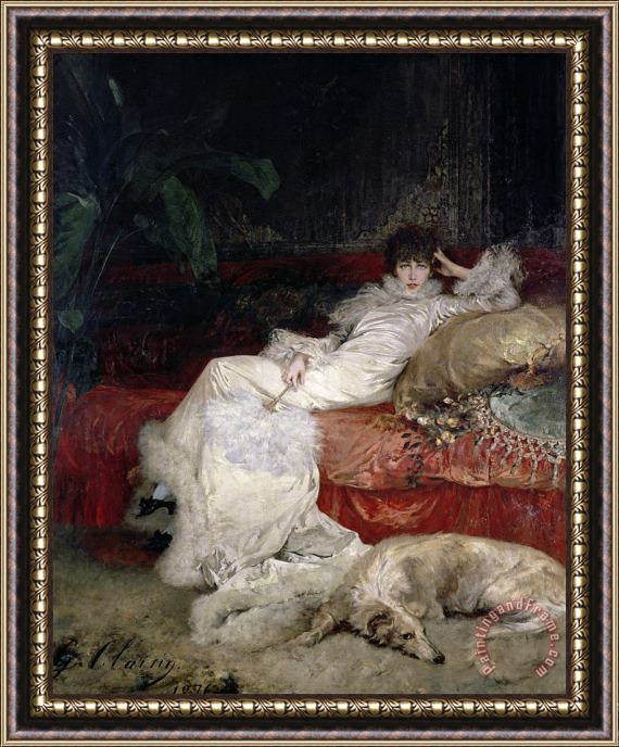 Georges Jules Victor Clairin Sarah Bernhardt (1844 1923) Framed Painting
