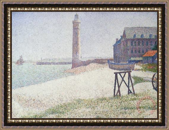 Georges Seurat Hospice And Lighthouse At Honfleur Framed Print