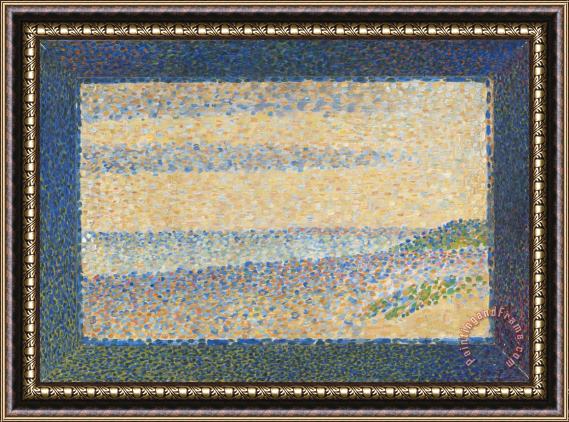 Georges Seurat Seascape (gravelines) Framed Painting