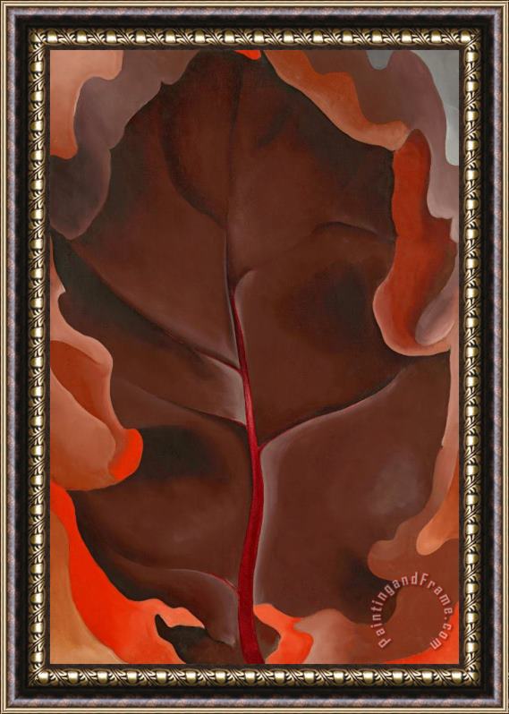 Georgia O'keeffe Autumn Leaf II, 1927 Framed Painting