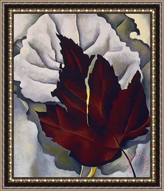Georgia O'keeffe Pattern of Leaves Framed Painting