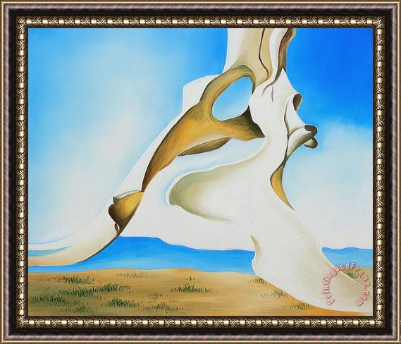 Georgia O'keeffe Pelvis with The Distance 1943 Framed Painting