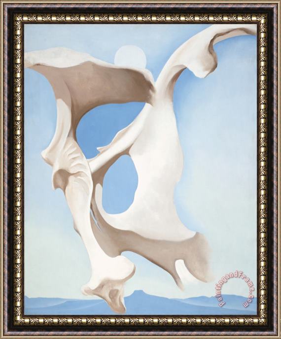 Georgia O'Keeffe Pelvis with The Moon New Mexico Framed Painting