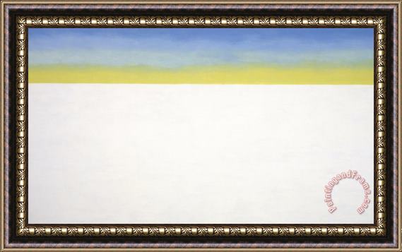 Georgia O'keeffe Sky Above Clouds (yellow Horizon And Clouds), 1976 1977 Framed Print