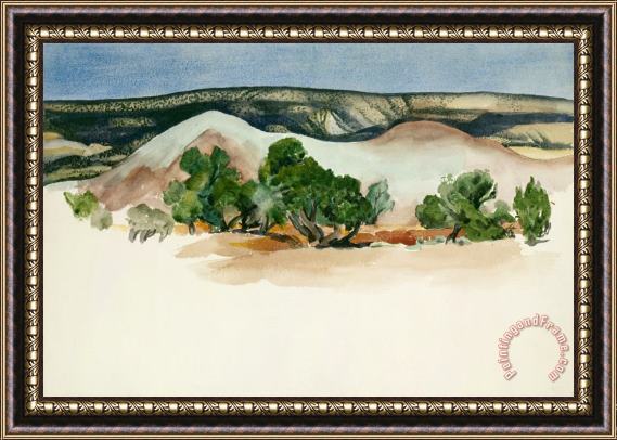 Georgia O'keeffe Untitled (ghost Ranch Landscape), Ca. 1936 Framed Painting